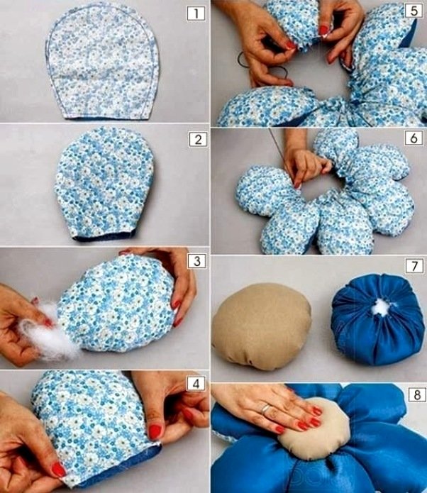 Подушки квіти | Подушка троянда, ромашка, мак