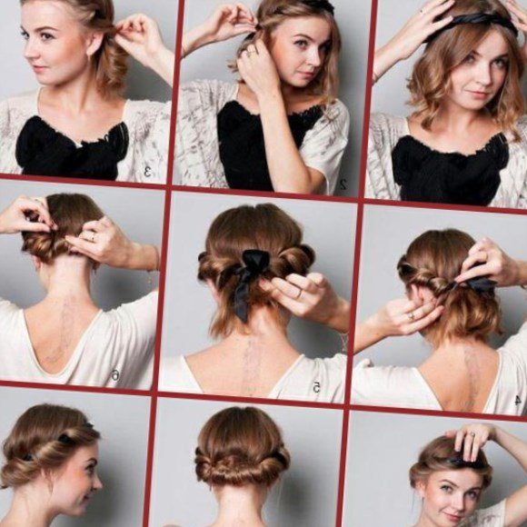 Як зробити зачіску з повязкою