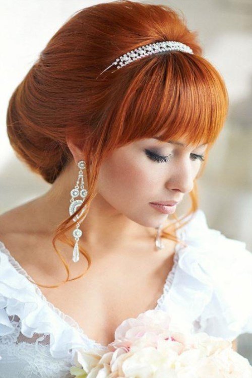 Зачіски з фатою на середні волосся Зачіски з фатою на середні волосся