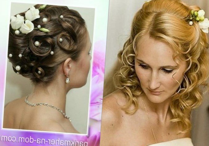 Зачіски для нареченої на середні волосся