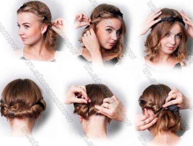 Як робити грецьку зачіску з повязкою