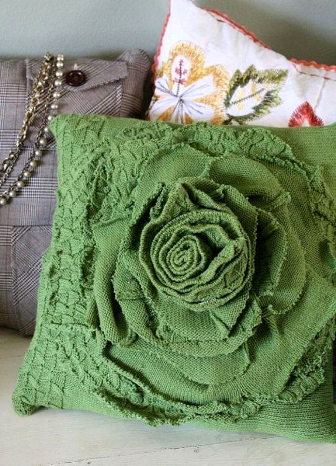 Подушки квіти | Подушка троянда, ромашка, мак