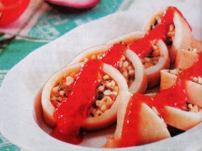 Кальмари фаршировані Кальмари фаршировані