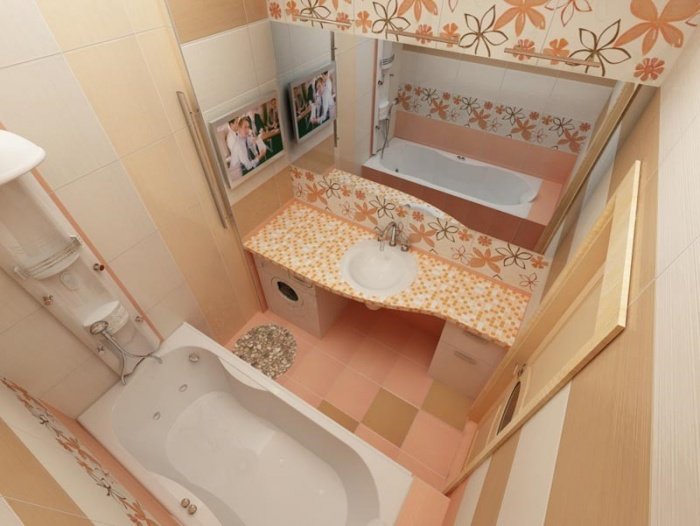 Сучасний ремонт маленької ванної кімнати в хрущовці