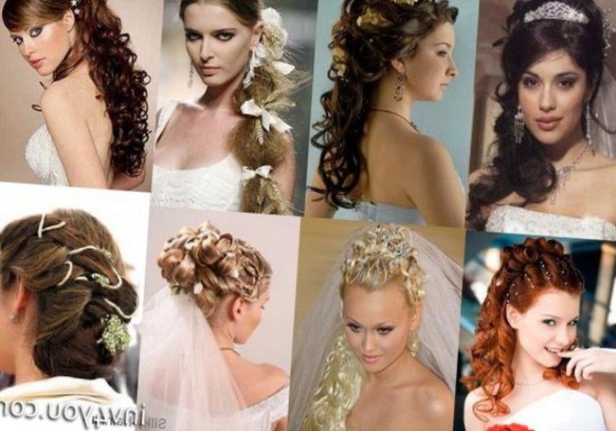Зачіски для нареченої на середні волосся