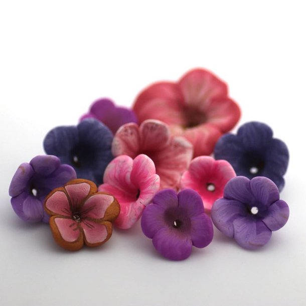 Квіти з полімерної глини | Ліплення квітів з полімерної глини