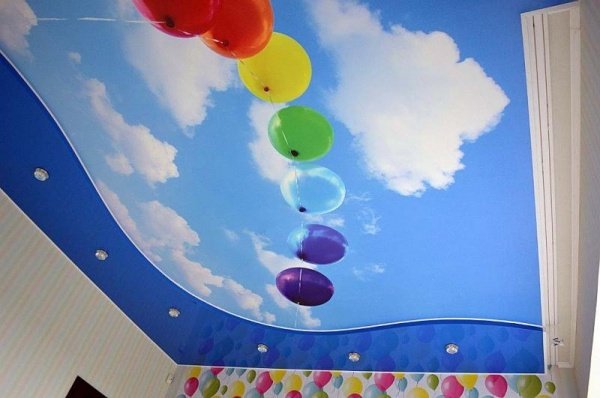 Натяжні стелі в дитячу кімнату