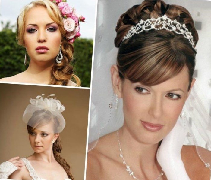 Зачіски для нареченої на середні волосся