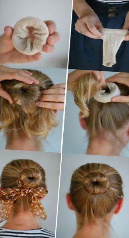 Як зробити зачіску шишку на голові