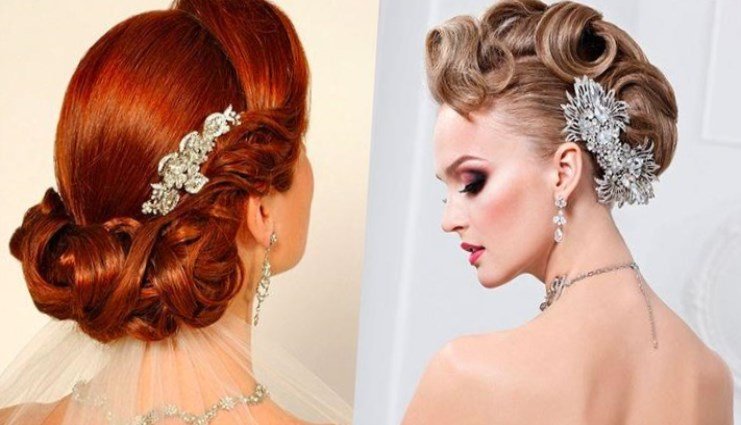 Зачіски для нареченої на середні волосся