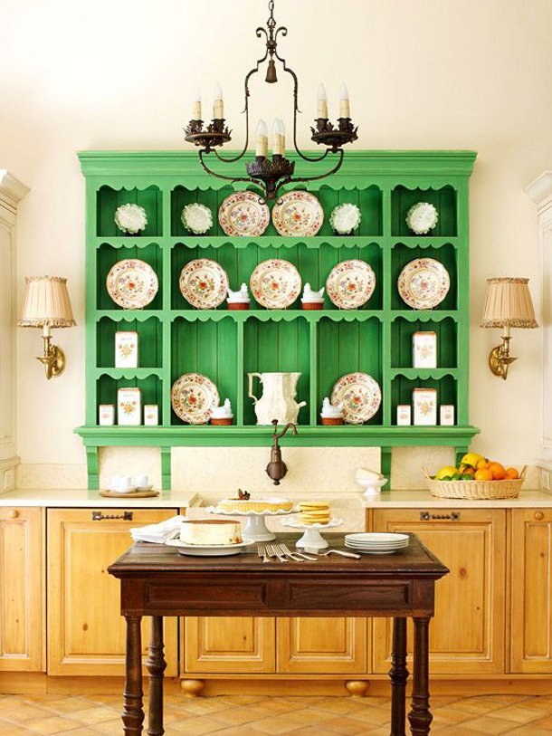 Салатова кухня | Кухня салатового кольору