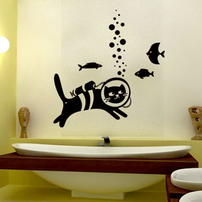 Декоративні наклейки в ванну кімнату