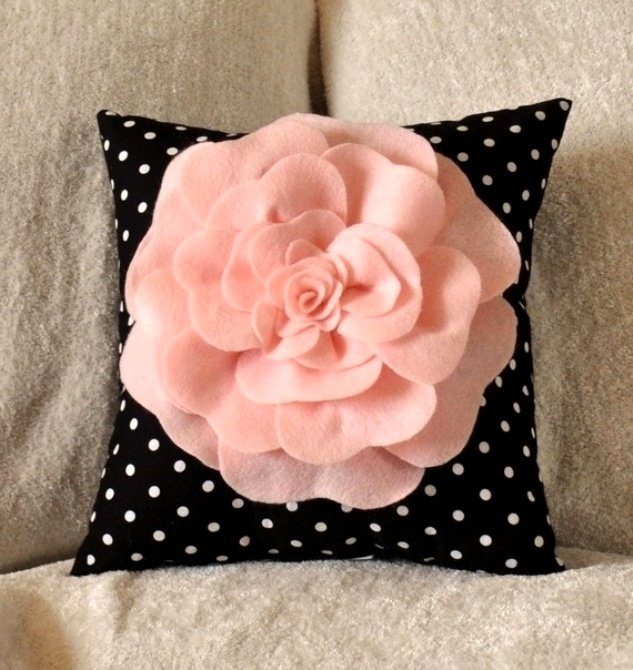 Подушки квіти | Подушка троянда, ромашка, мак