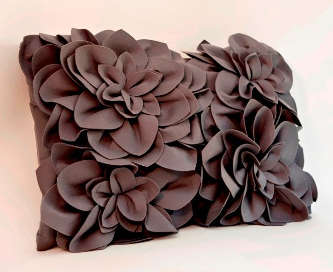 Подушки квіти | Подушка троянда, ромашка, мак