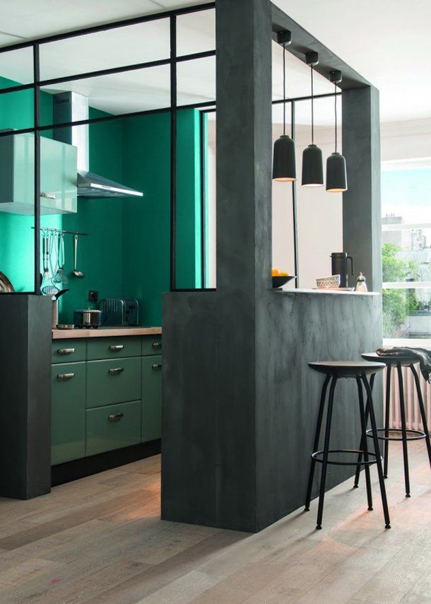 Салатова кухня | Кухня салатового кольору