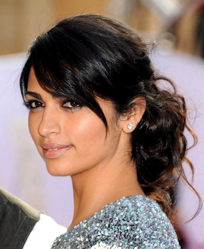 Зачіски з довгою чубчиком | Зачіски з довгою чубчиком фото