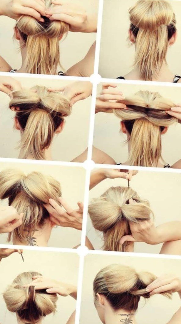 Як зробити зачіску бант з волосся