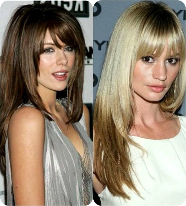 Зачіски з довгою чубчиком | Зачіски з довгою чубчиком фото