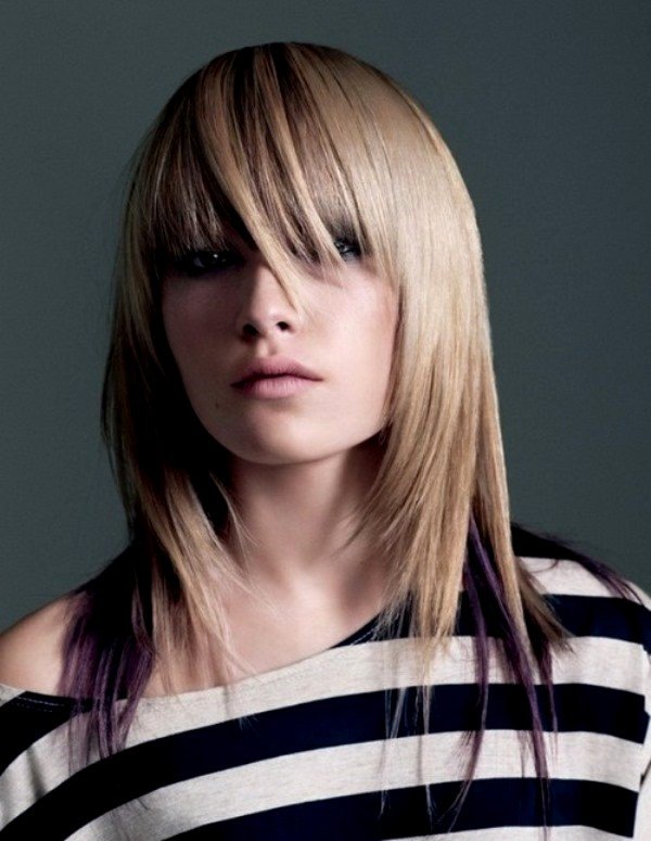 Зачіски з довгою чубчиком | Зачіски з довгою чубчиком фото