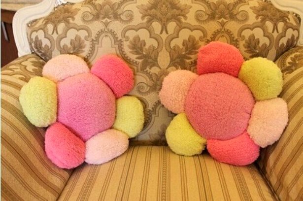 Подушки квіти | Подушка троянда, ромашка, мак