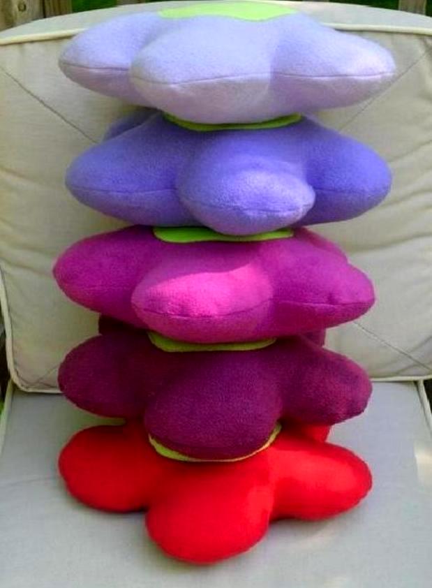 Подушки квіти | Подушка троянда, ромашка, мак