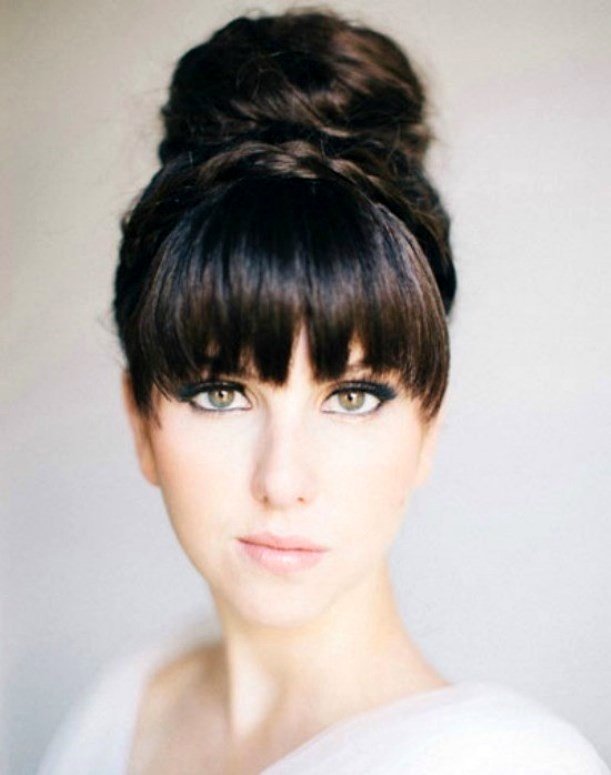 Зачіски з довгою чубчиком | Зачіски з довгою чубчиком фото