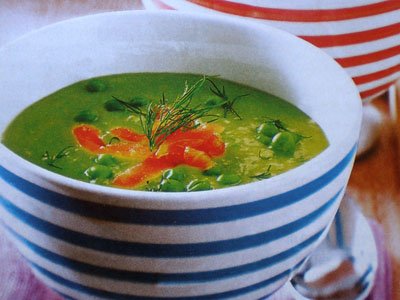 Гороховий крем суп з вершками і хріном