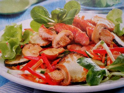 Теплий салат з індичкою Теплий салат з індичкою