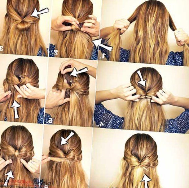 Як зробити зачіску бантик з волосся
