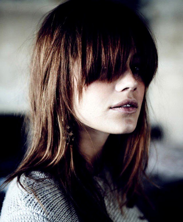 Зачіски з довгою чубчиком | Зачіски з довгою чубчиком фото