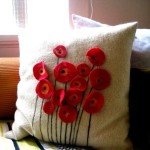 Подушки квіти | Подушка троянда, ромашка, мак