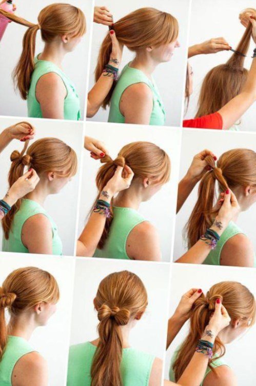 Як зробити зачіску бант з волосся