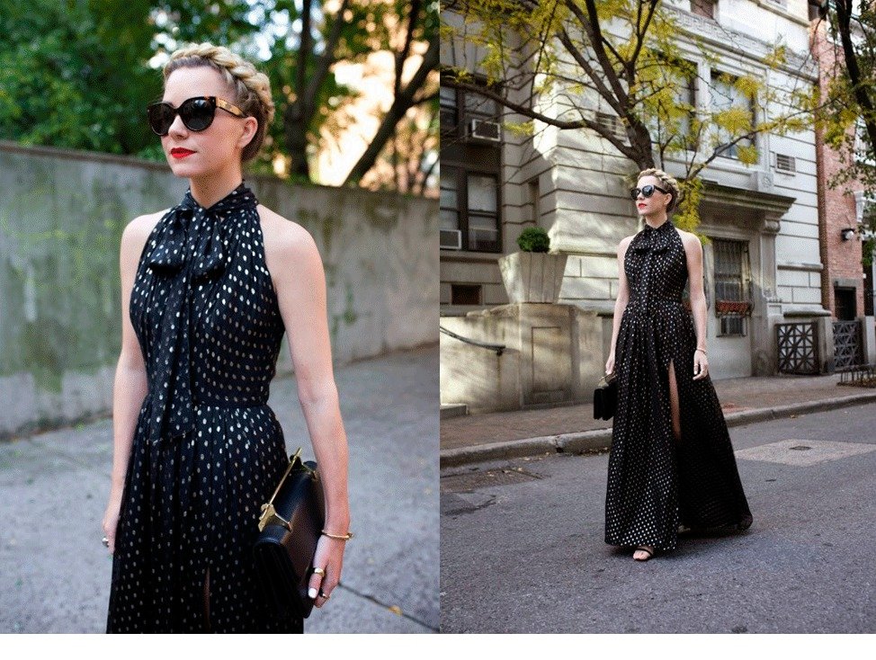 Модні блогери в сукнях
