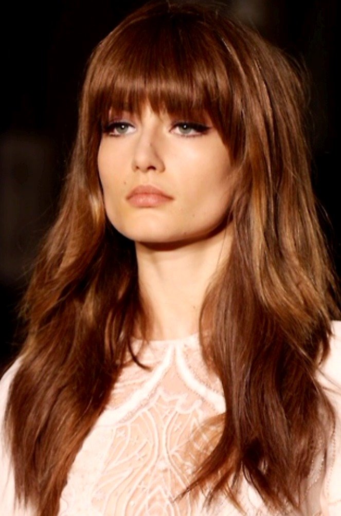 Зачіски з довгою чубчиком | Зачіски з довгою чубчиком фото