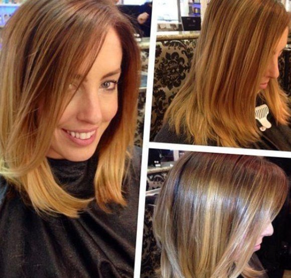 Волосся середньої довжини з чубком