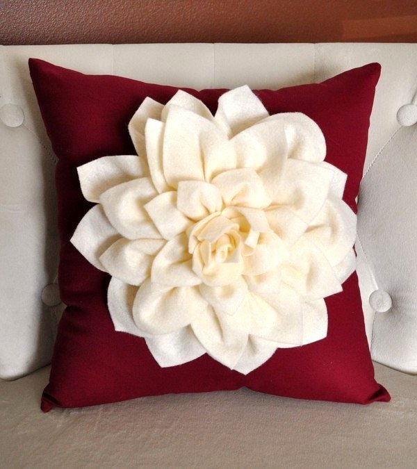 Подушки квіти | Подушка троянда, ромашка, мак