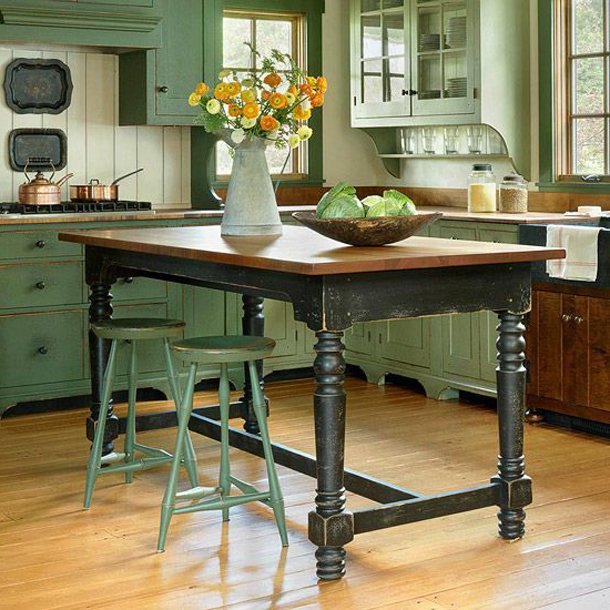 Салатова кухня | Кухня салатового кольору