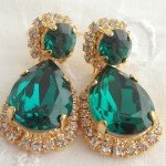 Сережки з смарагдом | Золоті сережки з смарагдом