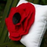 Подушки квіти | Подушка троянда, ромашка, мак