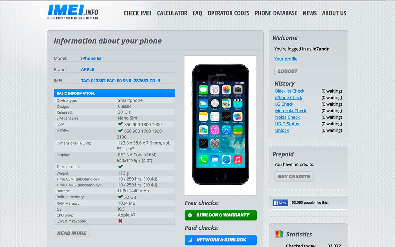 SNDeepInfo - Вся информация по IMEI телефона или серийному 38 SNDeepInfo - Вся информация по IMEI телефона или серийному 59