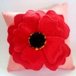 Подушки квіти | Подушка троянда, ромашка, мак