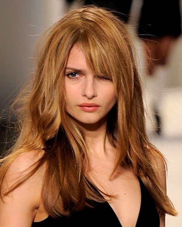 Зачіски з довгою чубчиком | Зачіски з довгою чубчиком фото