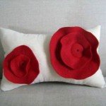 Подушки квіти | Подушка троянда, ромашка, мак