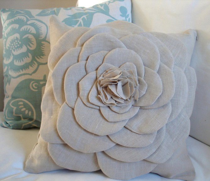 Подушки квіти | Подушка троянда, ромашка, мак