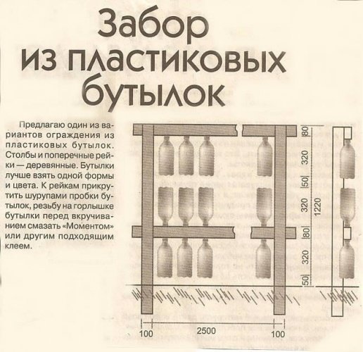 Як зробити паркан з пластикових пляшок