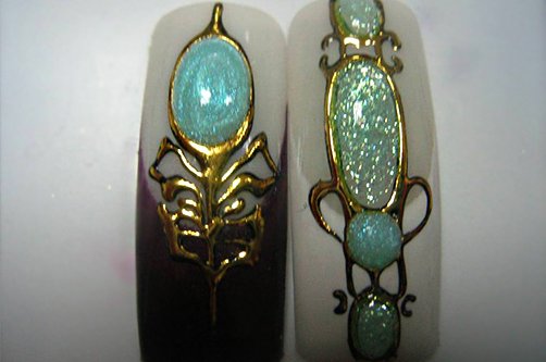 Дизайн нігтів Рідкі камені