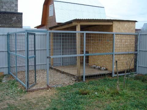 Як зробити вольєр для собаки своїми руками: розміри, креслення