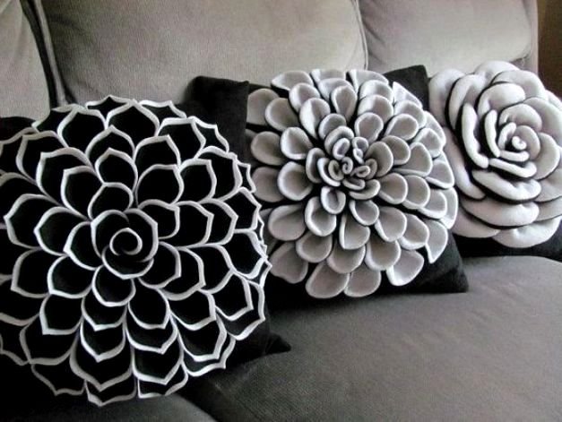 Подушки квіти | Подушка троянда, ромашка, мак