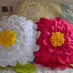 Подушки квіти | Подушка троянда, ромашка, мак