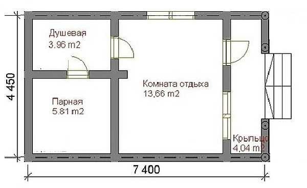 Проекти бань з газосилікатних блоків: креслення, фото, будівництво своїми руками